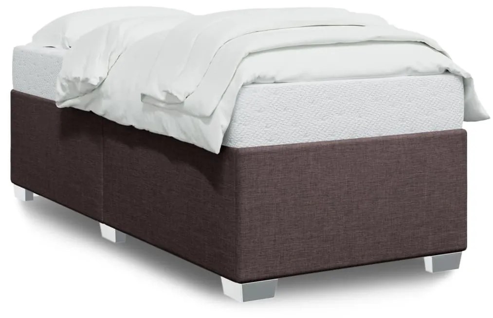 Giroletto Senza Materasso Marrone Scuro 90x200 Cm Tessuto /