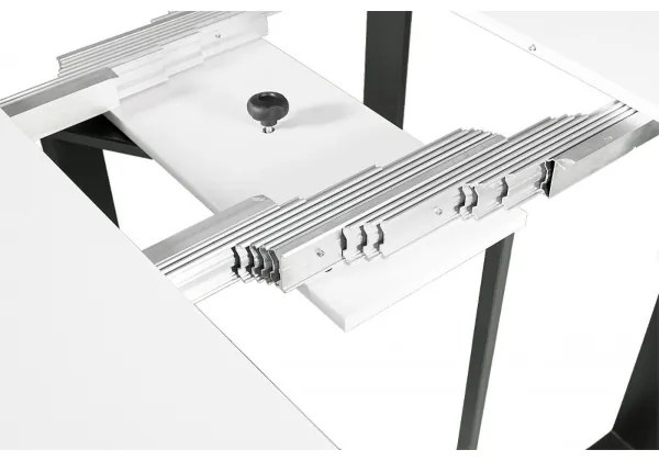 Consolle 90x40 cm allungabile a 300cm TECNO Bianco Frassino telaio Antracite