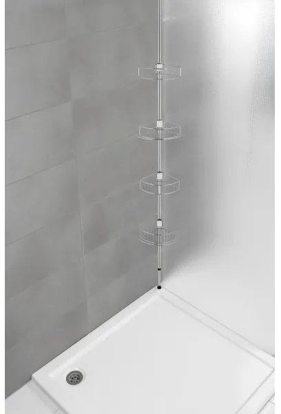 WENKO 21803100-Mensola angolare DOLCEDO 31x275 cm acciaio inox/cromo lucido