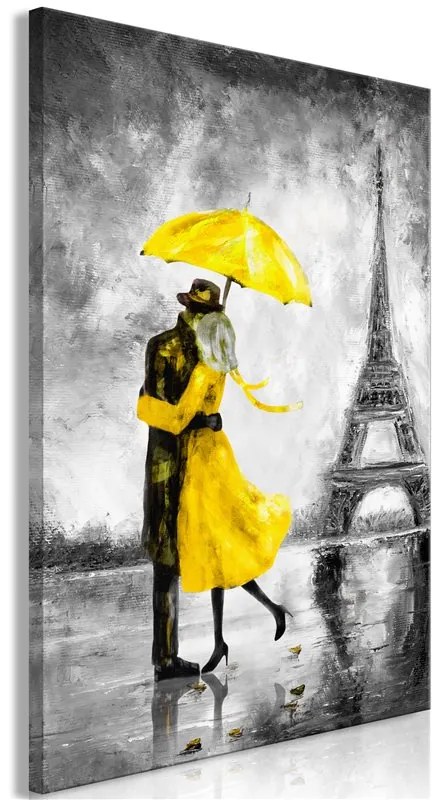 Quadro Paris Fog (1 Part) Vertical Yellow  Colore Giallo, Dimensioni e Misure 40x60