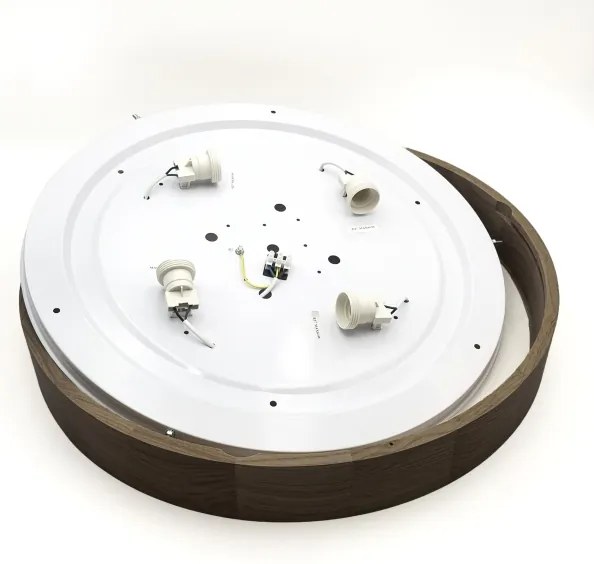 Brilagi - Plafoniera LED CARVALHO 4xE27/60W/230V rovere/noce Ø 57,5 cm