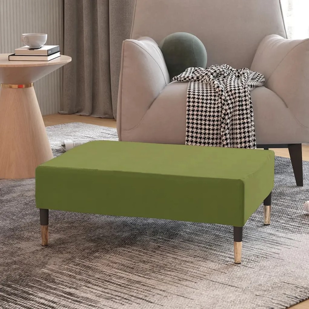 Poggiapiedi Verde Chiaro 78x56x32 Cm İn Velluto /