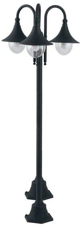 Lampione da giardino, Pavia H 190 cm, nero, IP44 INTEC