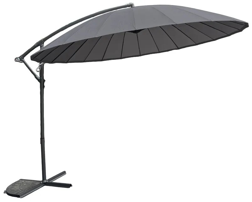 Ombrellone da giardino Garden Point Monza diametro 3m antracite