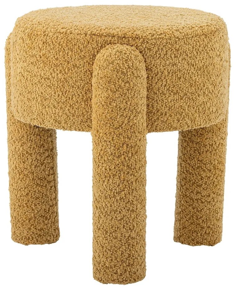 Sgabello giallo ocra imbottito Bruno – Bloomingville