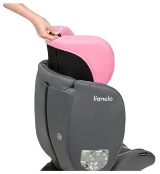 Lionelo - Seggiolino auto BASTIAAN i-Dimensioni 40-150 cm grigio/rosa