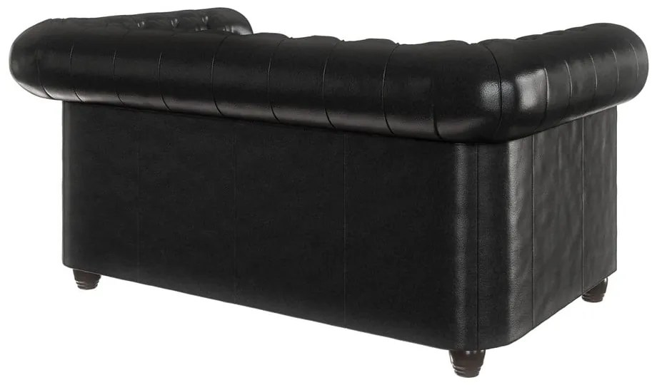 Divano in similpelle nero 148 cm York - Ropez