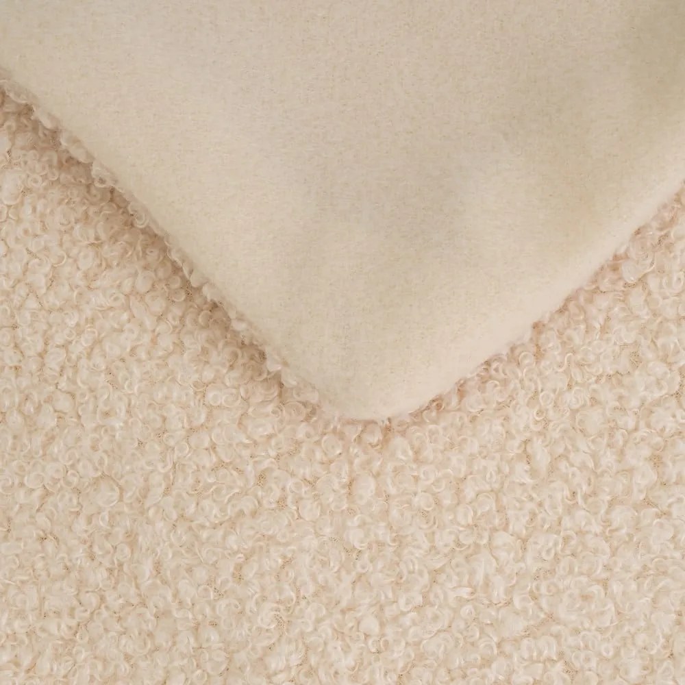 Coperta bouclé beige 160x130 cm Sherpa - Casa Selección