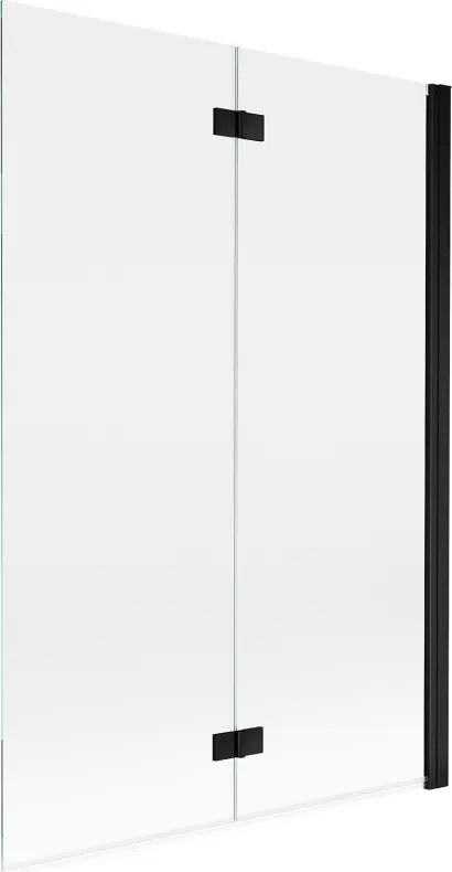 Mexen Mist paratia della doccia a 2 ante destra 120 x 150 cm, trasparente, nero - 8A9-120-002-70-00-P
