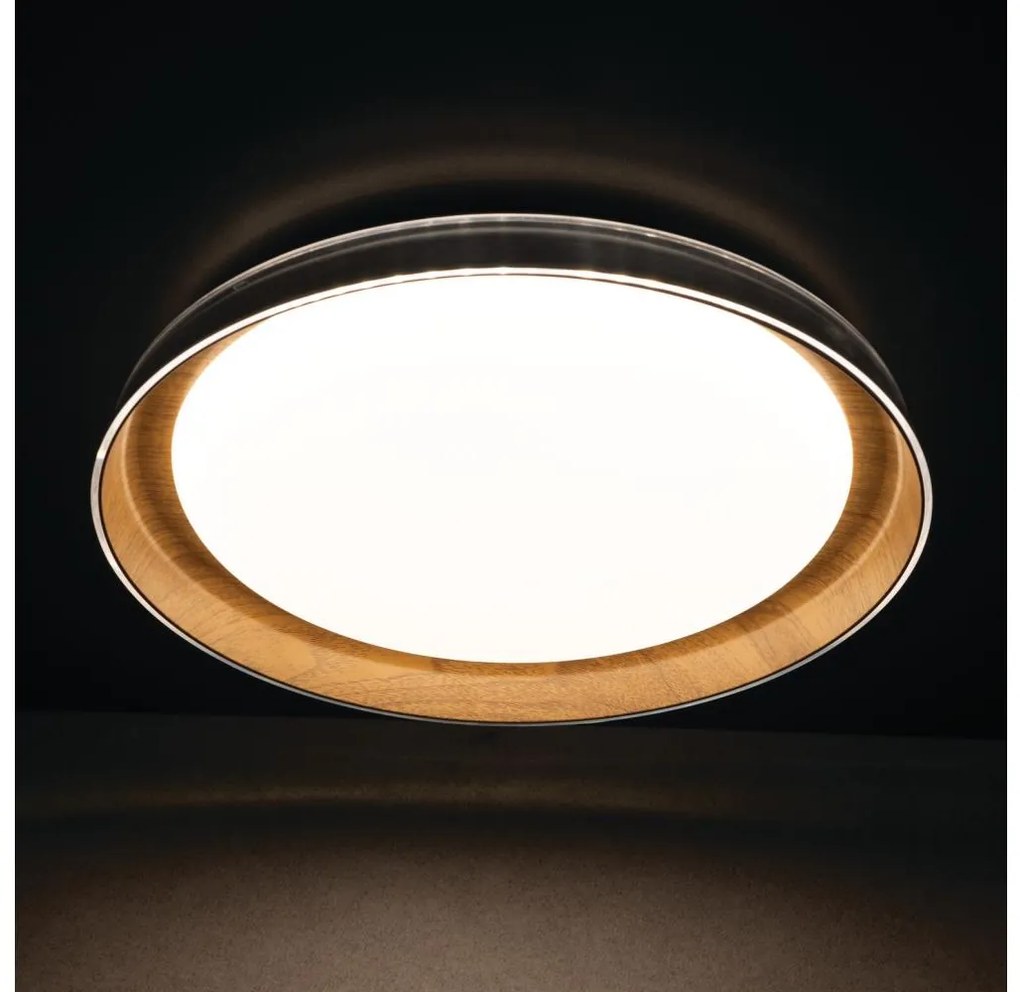 Kanlux 37317 - Plafoniera LED NIFU LED/17,8W/230V diametro 43 cm bianco/marrone