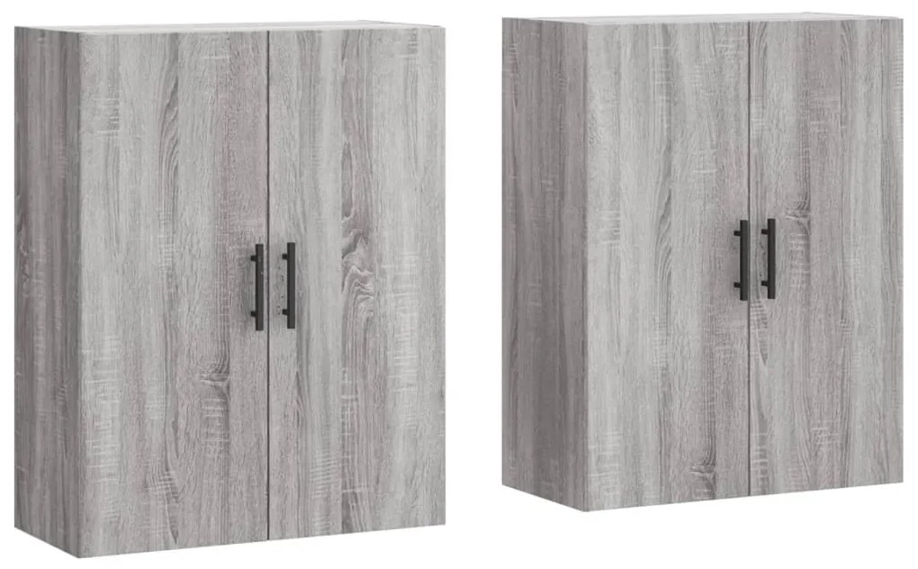 Mobili a Parete 2 pz Grigio Sonoma 69,5x34x90 cm