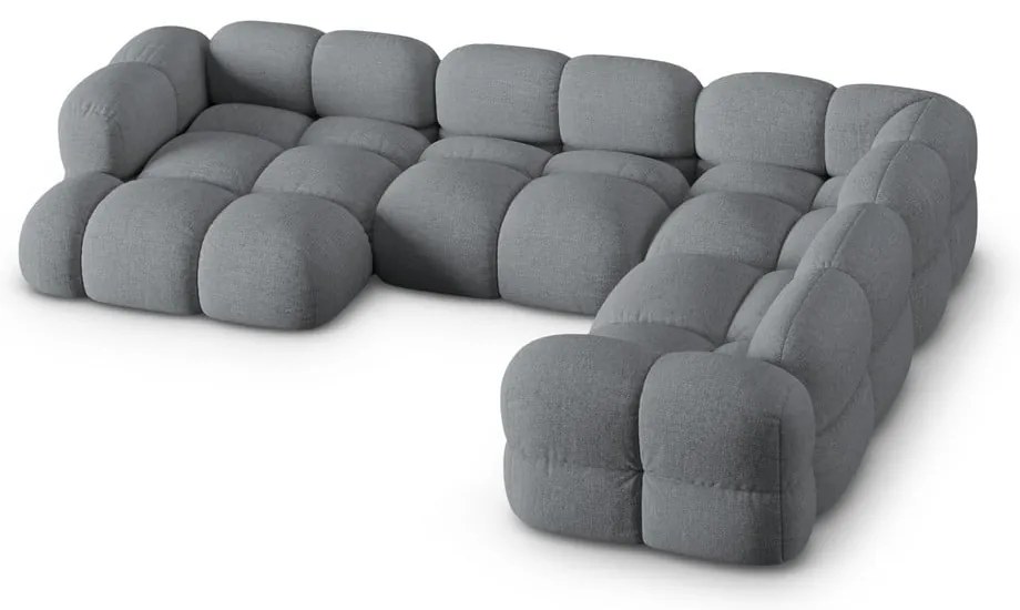 Divano angolare grigio (con penisola a destra/a U) Loretto – Cosmopolitan Design