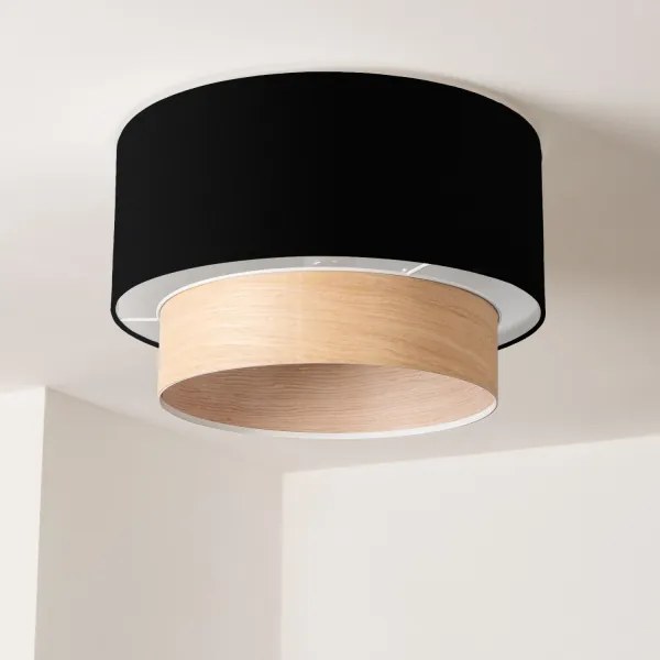 Brilagi - Lampadario a plafone LED CERIA 1xE27/40W/230V Ø 50 cm nero/beige