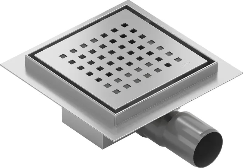 Mexen Flat-Q M08 scarico a pavimento quadrato 15 x 15 cm, inox - 1010515