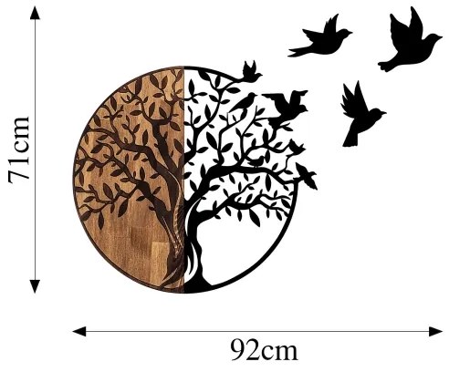 Decorazione da parete 71x92 cm legno/metallo