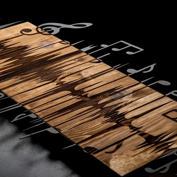 Decorazione da muro 90x47 cm appunti legno/metallo