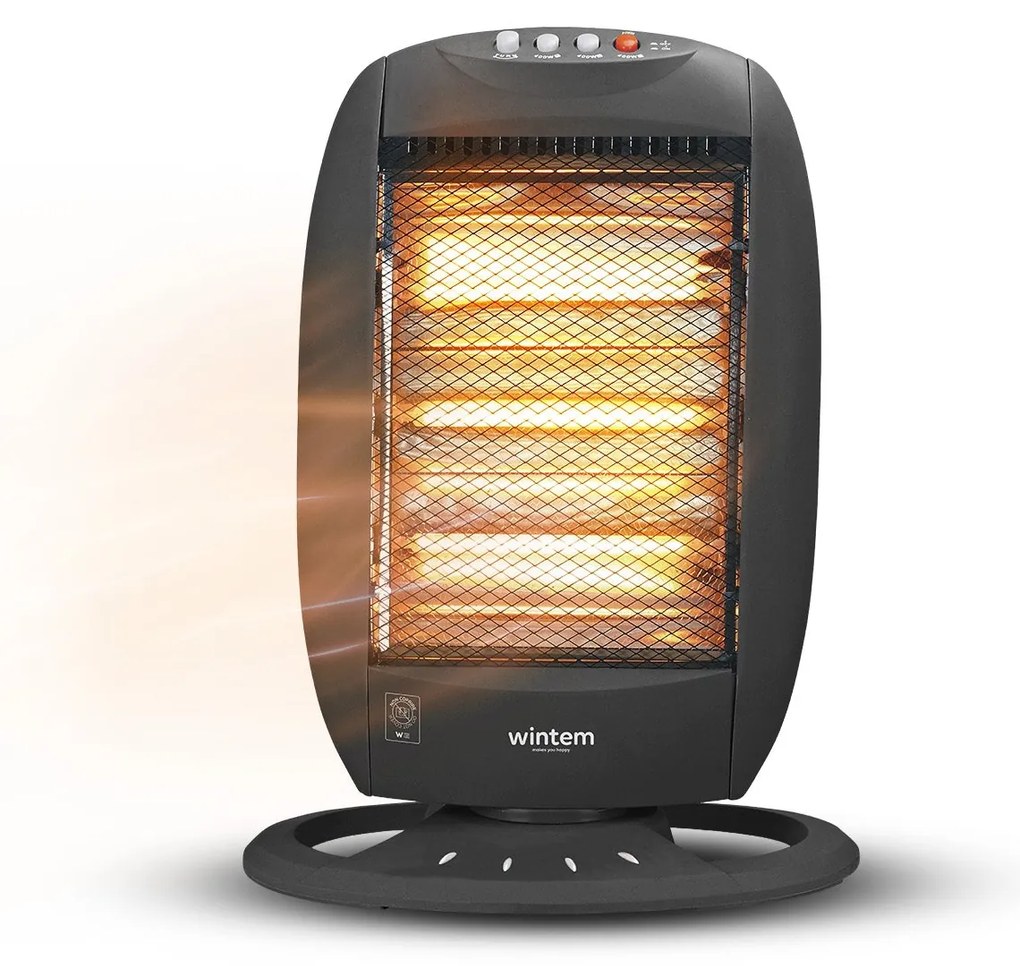 Tuck Stufa Alogena 1200W – 3 Elementi e Oscillazione Automatica