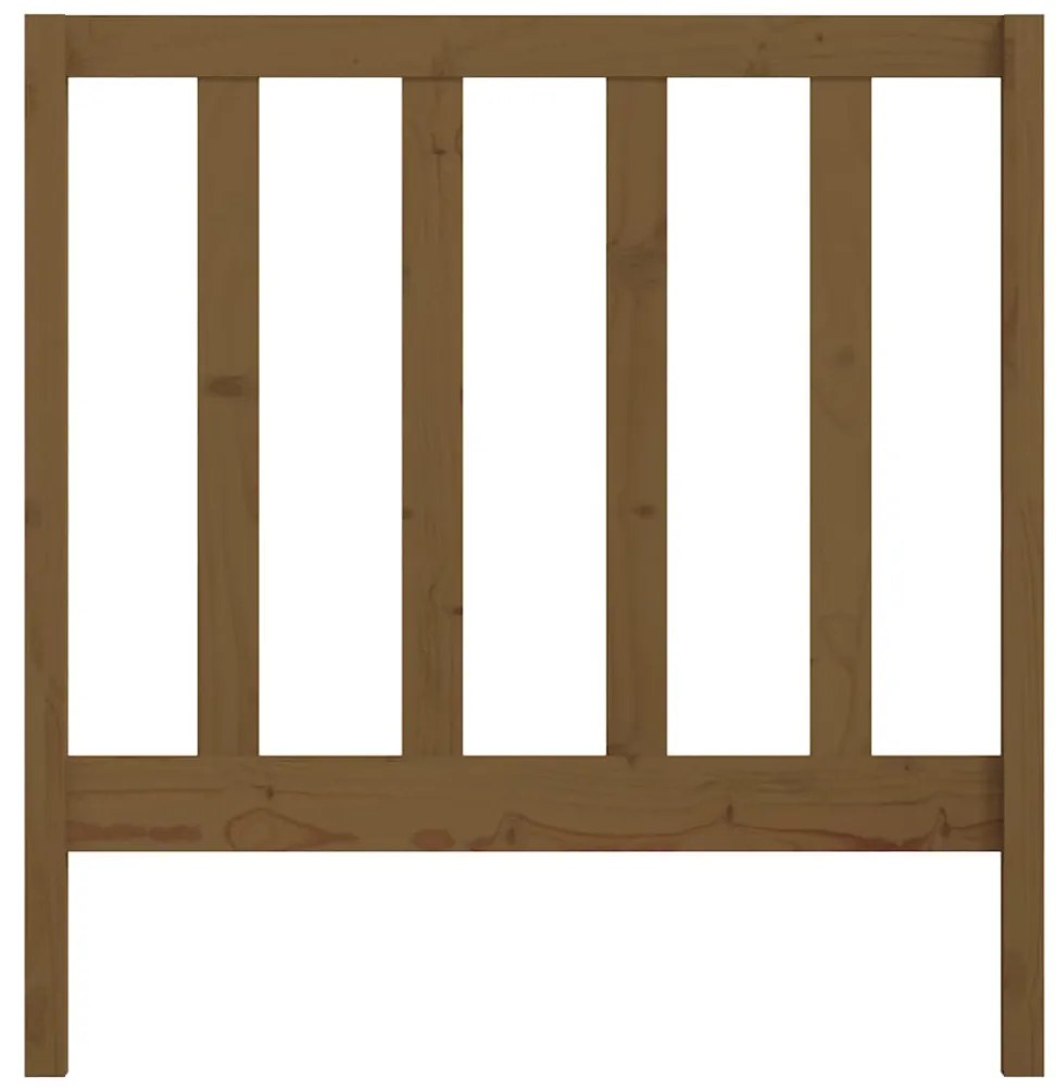 Testiera per letto miele 96x4x100 cm in legno massello di pino