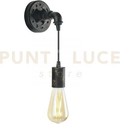 Applique a parete a parete amarcord ruggine 1 luce attacco e27 10x1...