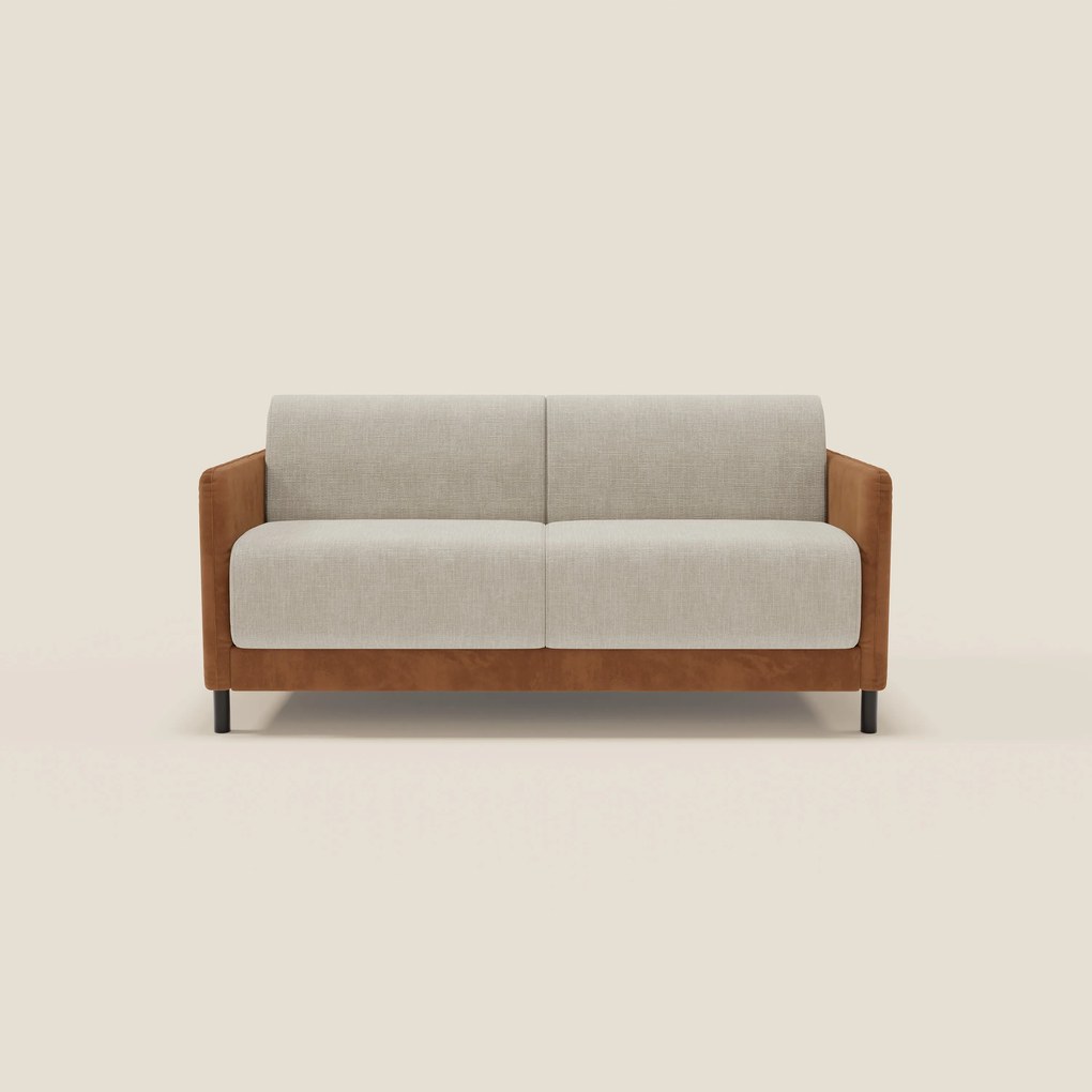 Narciso divano letto desing con materasso H18 cm bicolore con struttura in microfibra smacchiabile e imbottiture in elegante tessuto impermeabile T06