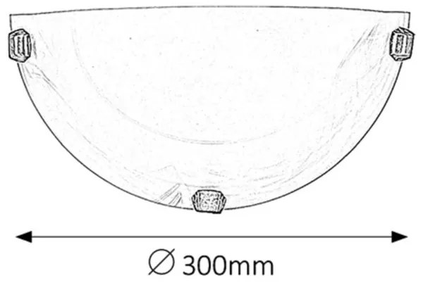 Rabalux 3003 - Applique ALABASTRO 1xE27/60W/230V, vetro alabastrino