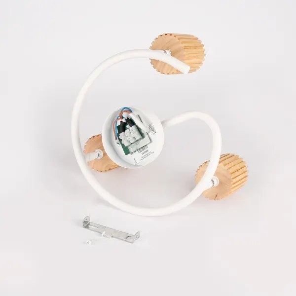 Brilagi - Faretto MODERN WOOD 3xGU10/8W/230V legno/bianco