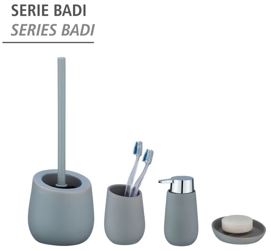 Scopino in ceramica grigio Badi - Wenko