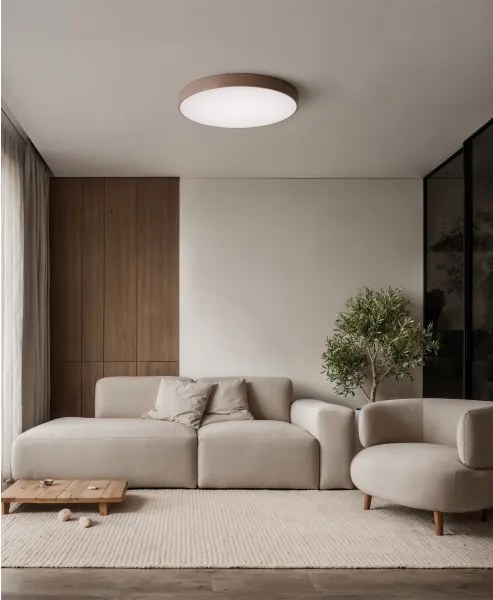 Brilagi - Plafoniera CLARE 4xE27/40W/230V diam. 50 cm marrone