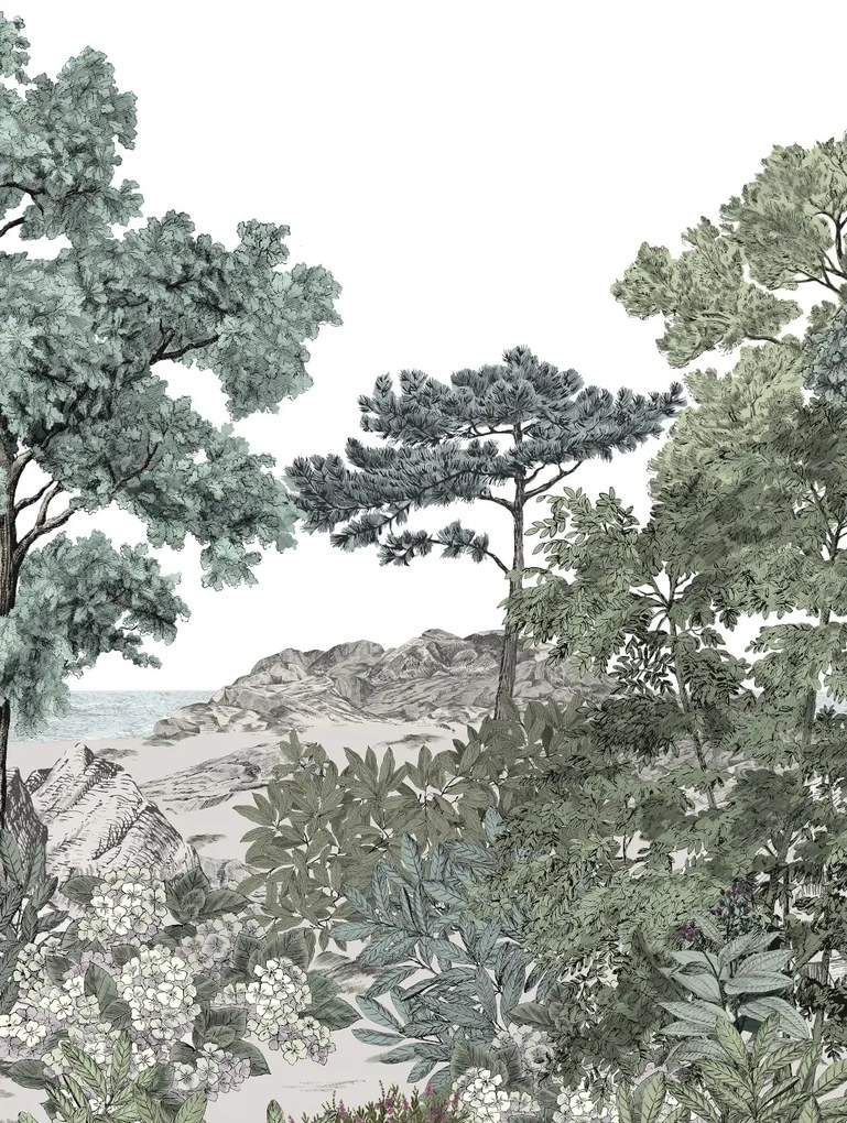 Isidore Leroy Carta da parati panoramica Foret de Bretagne Naturel - Naturel – Bahnen 4/5/6