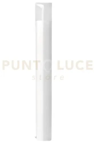 Ges712- paletto bianco 1 luce attacco e27 ip44 alluminio 80cm tondo