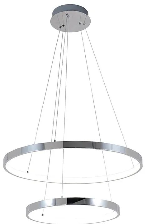 Lampadario LED moderno Joy grigio Ø60cm, luce naturale 2500 lumen, NOVECENTO