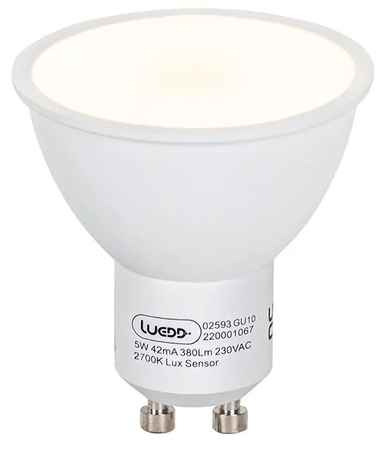 Set di 5 Lampada LED GU10 sensore chiaro-scuro 5W 380 lm 2700K