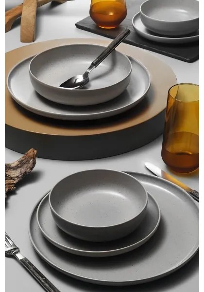Set da tavola 16 pezzi grigio/porcellana