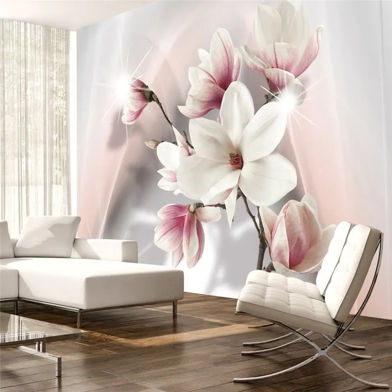 Fotomurale  White magnolias  Colore Grigio, Dimensioni e Misure 300x210