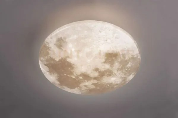 Moonika plafoniera led 15w  1500lm, 3000k effetto luna ip44 d. 37cm...