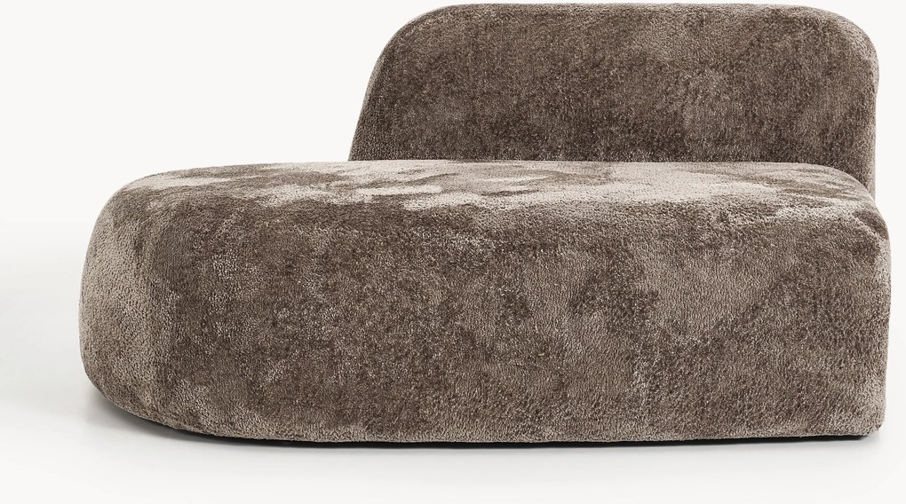 Chaise longue in teddy bouclé Wolke