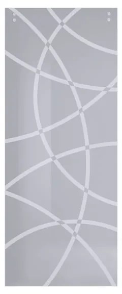 Anta per porta scorrevole esterno muro Circle in vetro bianco serigrafato, L 96 x H 215 cm spessore 10 mm, apertura a sinistra