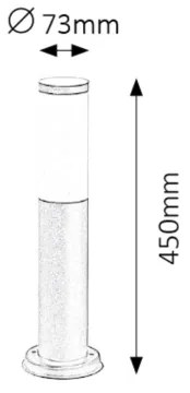 Rabalux 8147 - Applique da esterno BLACK TORCH 1xE27/25W/230V IP44