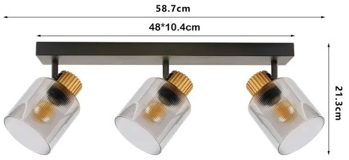 Brilagi - Faretto HYGGE 2xE14/15W/230V nero/fumé