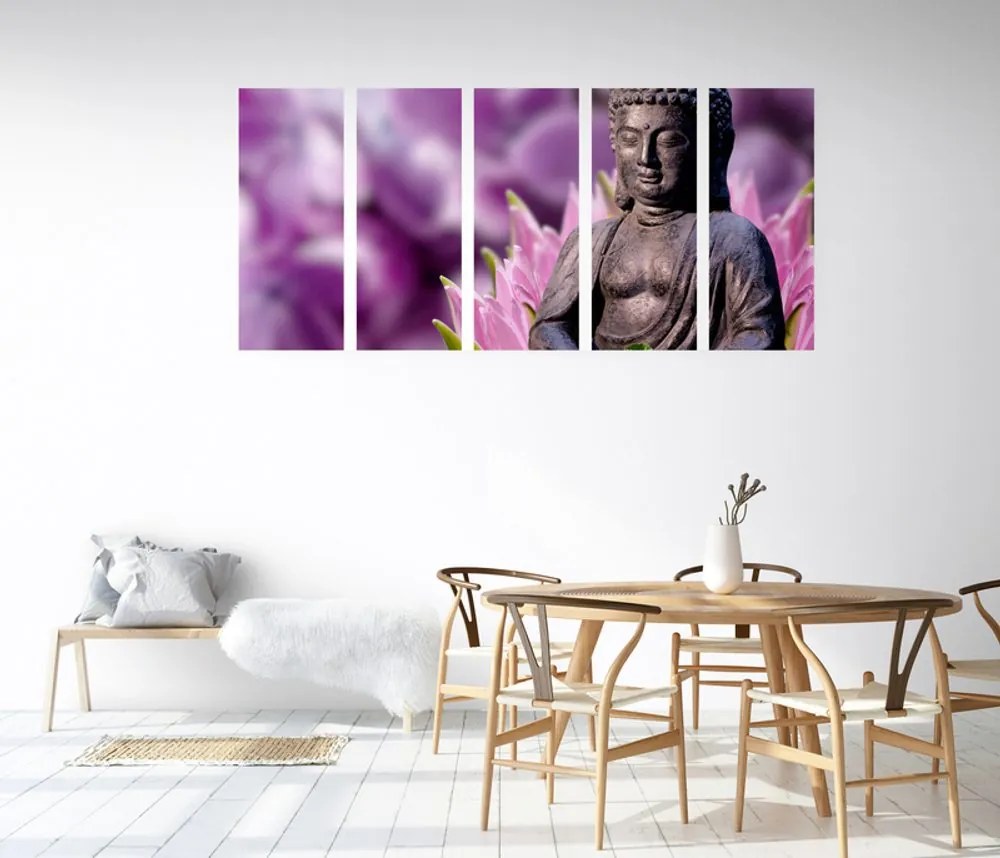 Quadri 5 pezzi – Buddha tranquillo