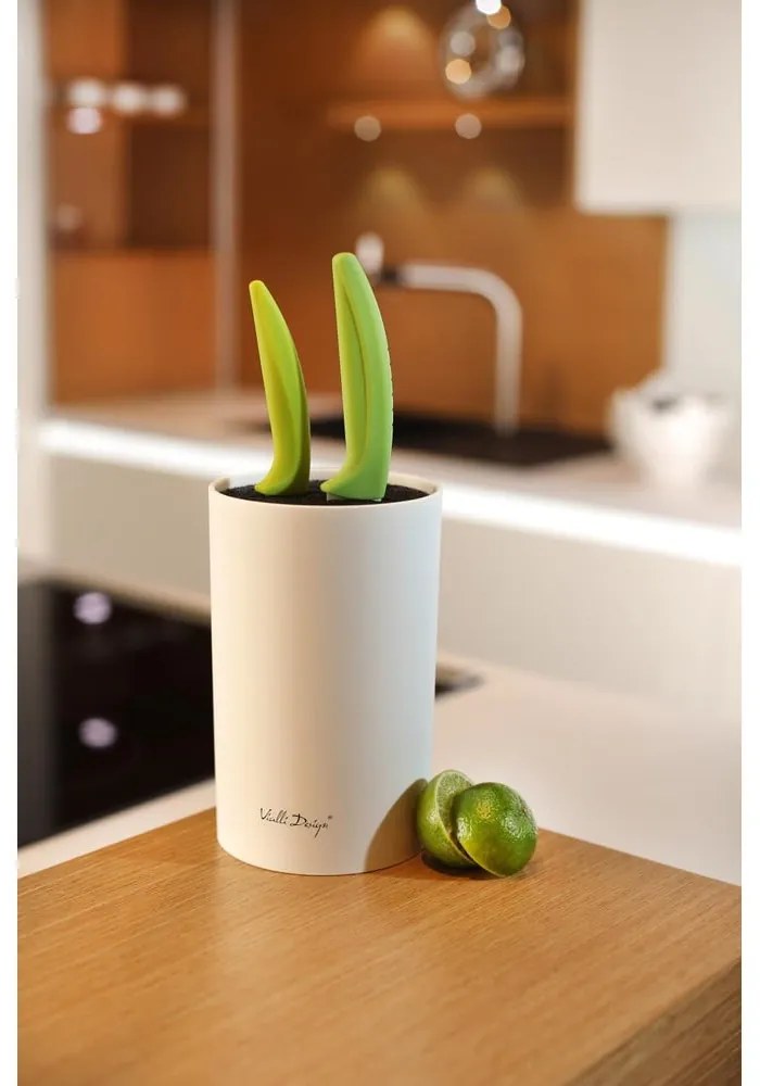 Ceppo di coltelli universale bianco - Vialli Design