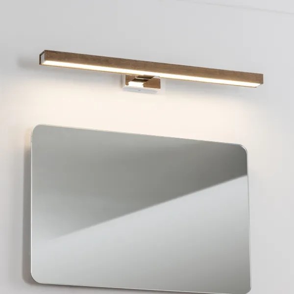 Brilagi-Illuminazione a LED per specchi da bagno WOODY MIRROR LED/12W/230V IP44 quercia/cromo