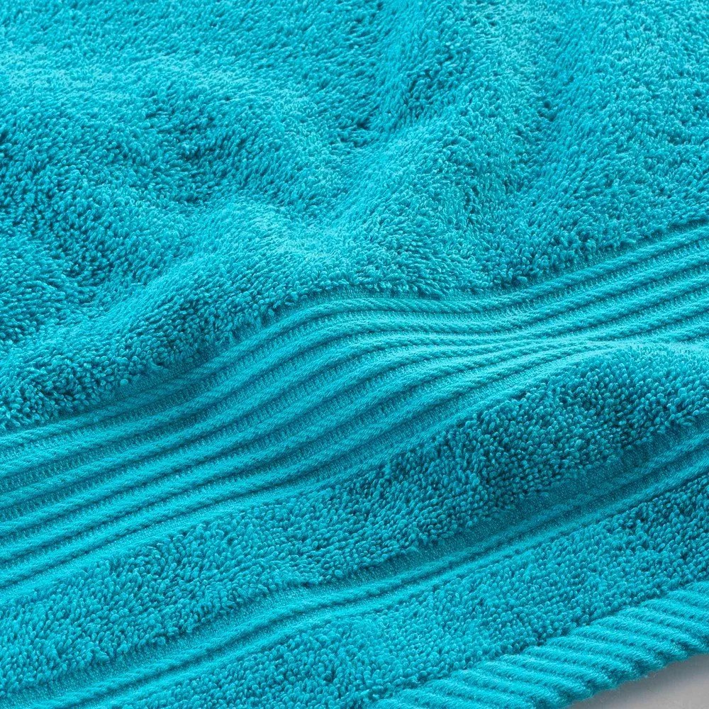 Asciugamano blu in spugna di cotone 50x90 cm Tendresse - douceur d'intérieur