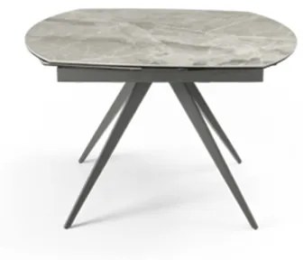 Tavolo allungabile 180 cm piano grčs porcellanato effetto marmo Grigio ACHILLE