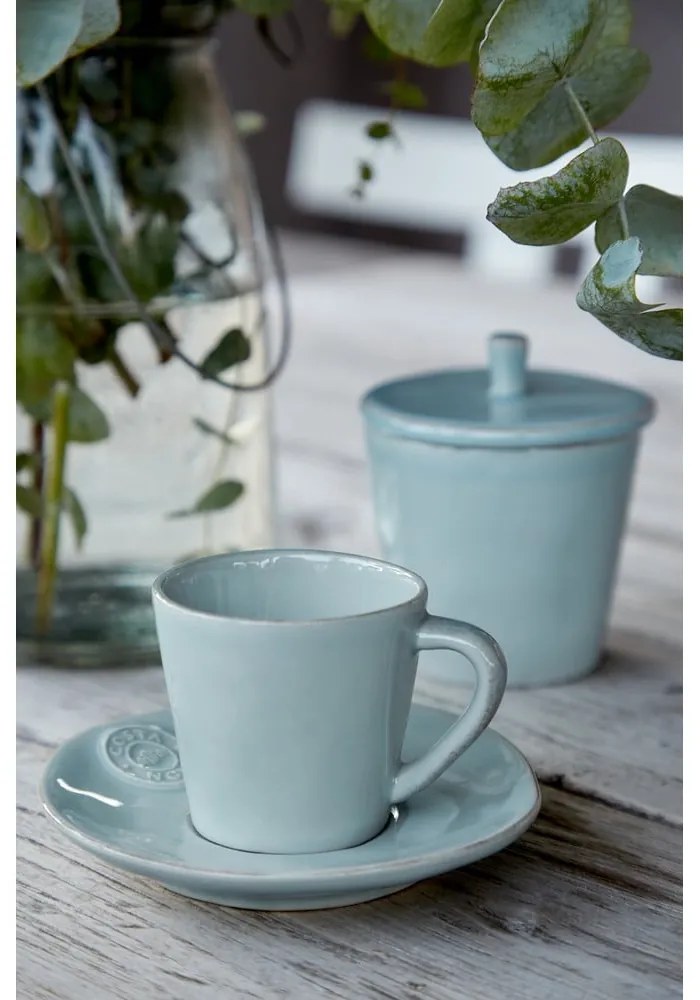 Tazza in gres turchese con piattino Esme, 190 ml Nova - Costa Nova