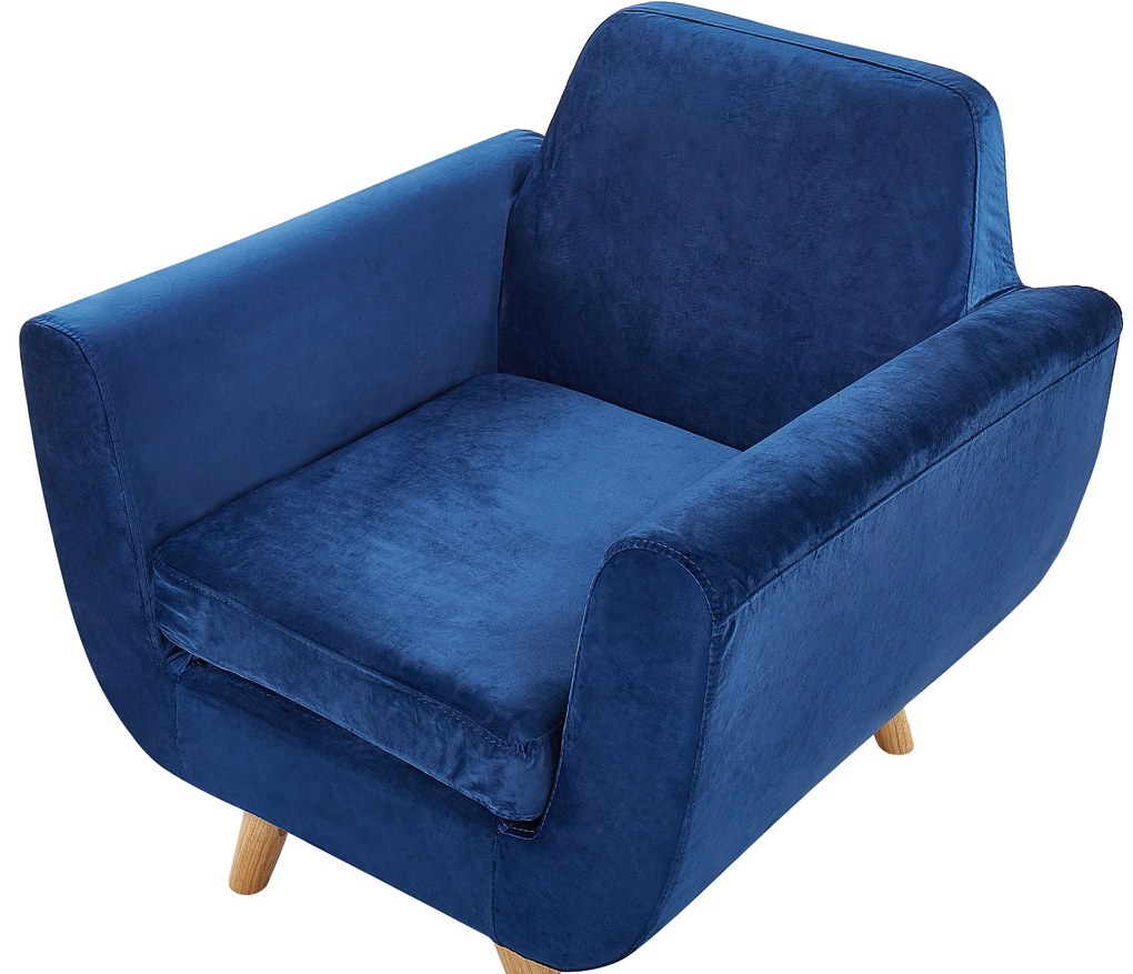 Copripoltrona blu BERNES Beliani
