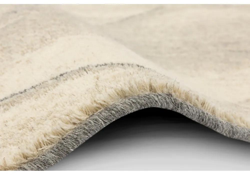 Tappeto in lana crema 133x180 cm Colette - Agnella