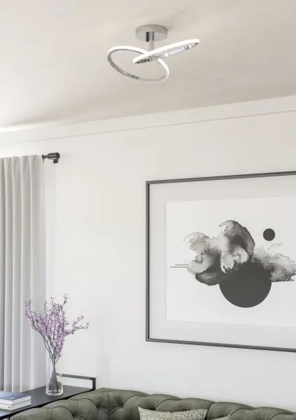 Eglo 902145 - Plafoniera a LED CONGIUNTI LED/12W/230V 2700/4000/6500K finitura cromata