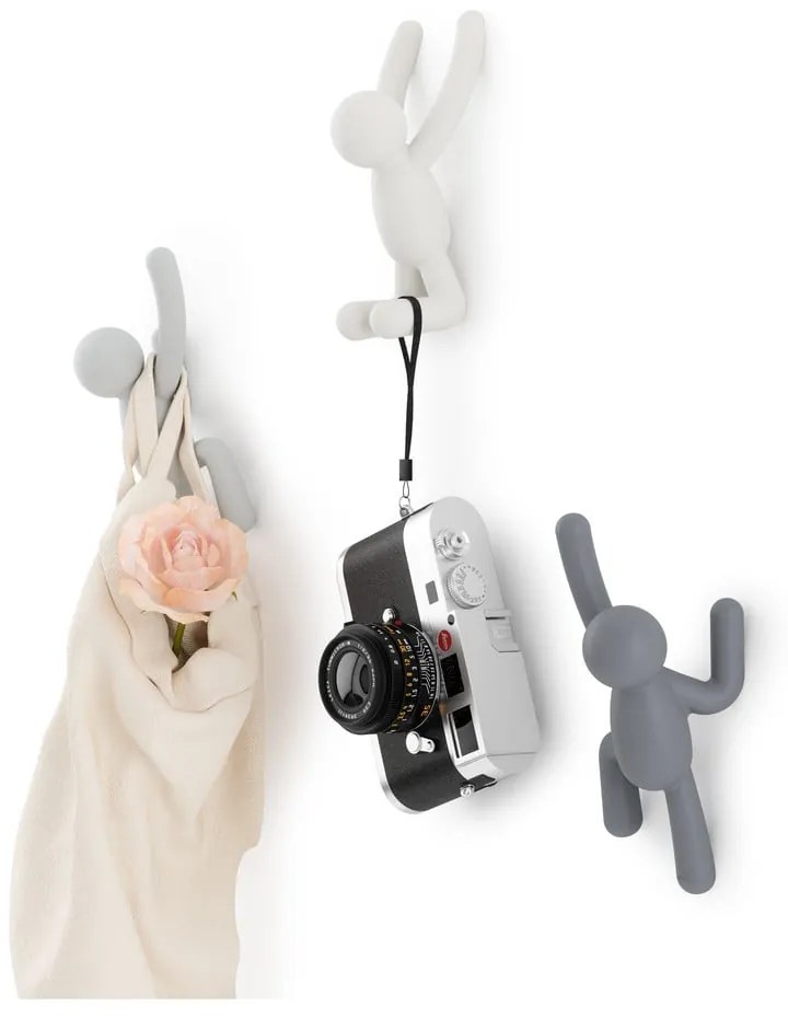 Ganci in plastica da parete in set da 3 Buddy - Umbra