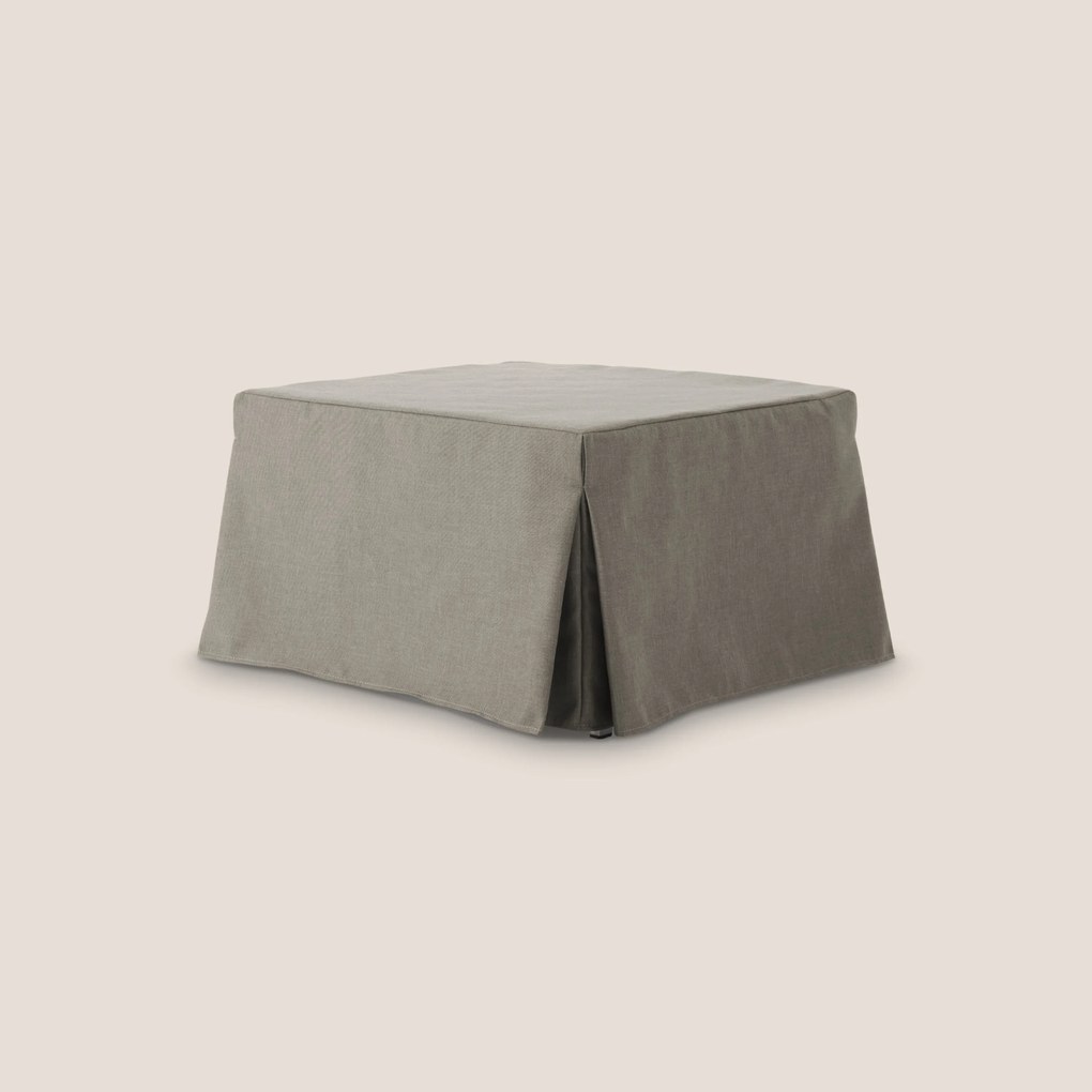 TIP-TOP Pouf LETTO in TESSUTO impermeabile T13 tortora